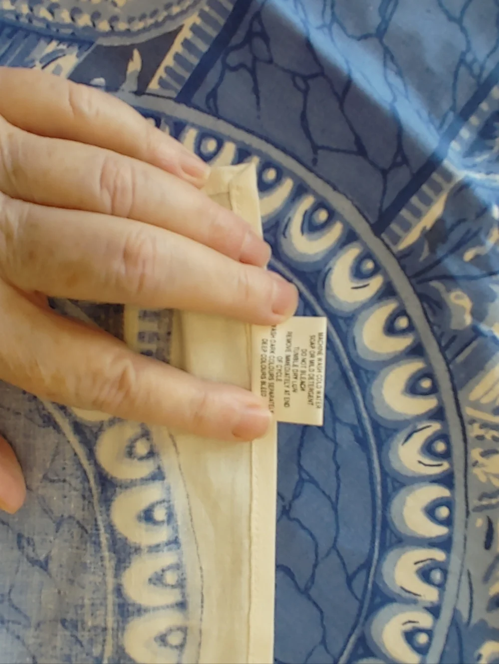 Blue Floral Tablecloth - 56